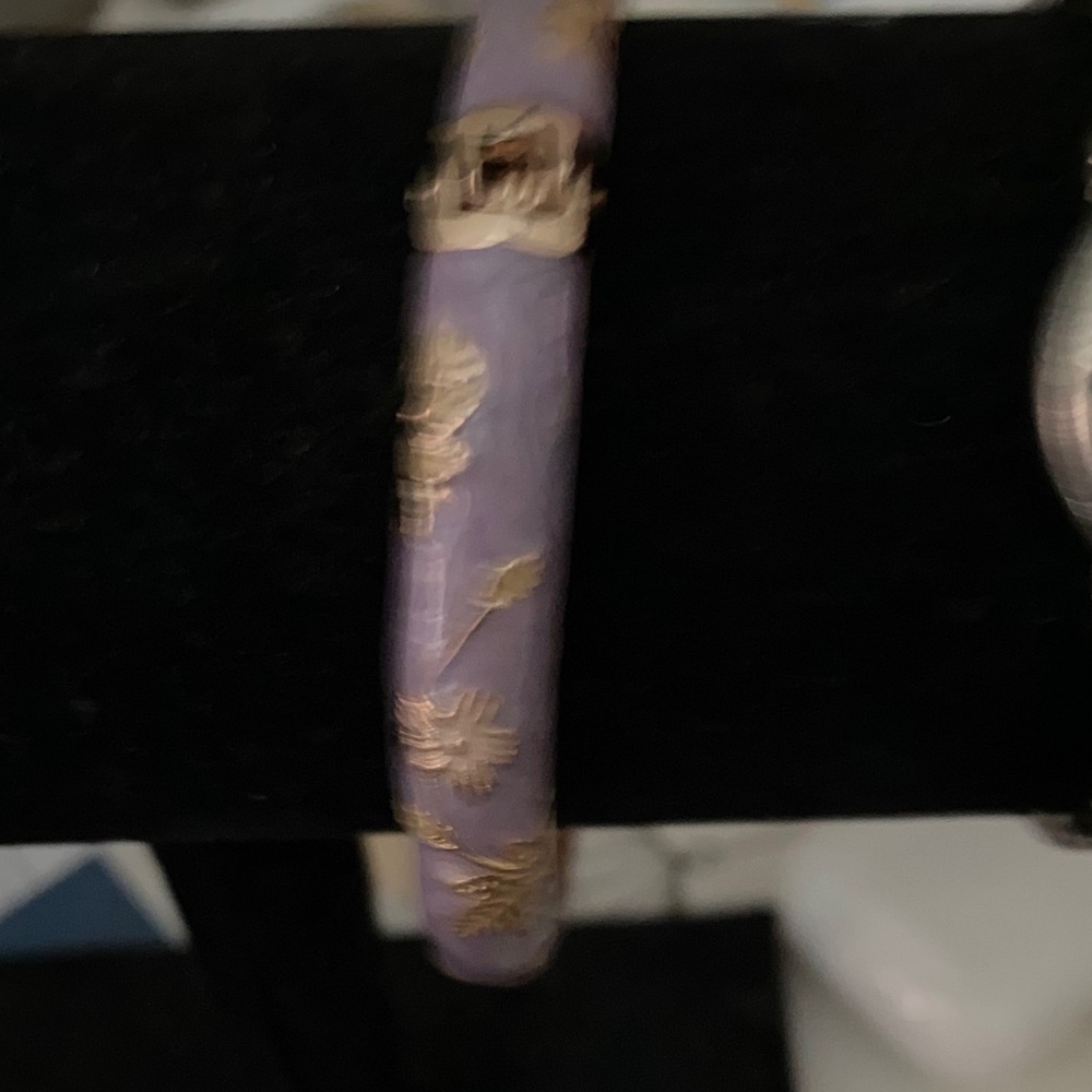 Elegant Purple and Gold Women's Bracelet